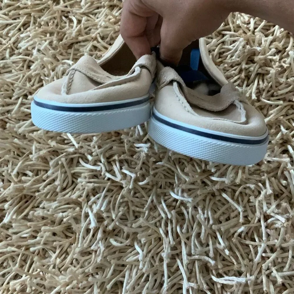 Janie and Jack Suede Penny Loafer Sneaker in Tan Size 4K